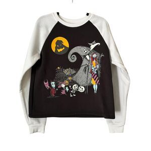 Disney Nightmare Before Christmas Sweater girls XL Raglan Jack Skellington